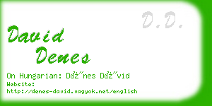 david denes business card